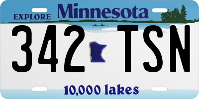 MN license plate 342TSN