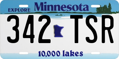 MN license plate 342TSR