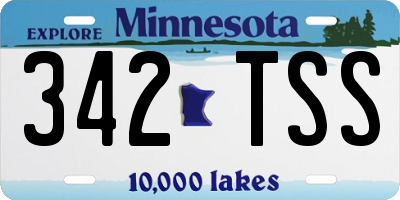 MN license plate 342TSS