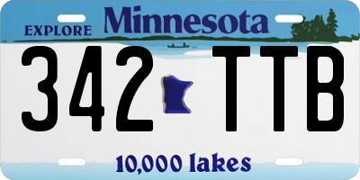 MN license plate 342TTB