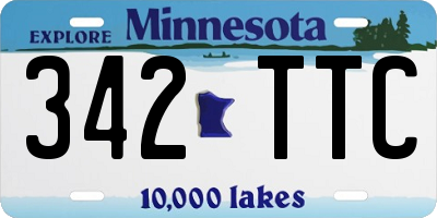 MN license plate 342TTC