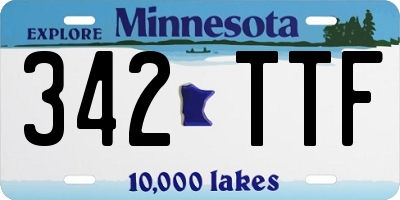 MN license plate 342TTF