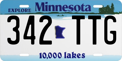 MN license plate 342TTG