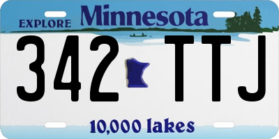 MN license plate 342TTJ