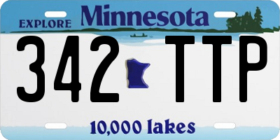 MN license plate 342TTP