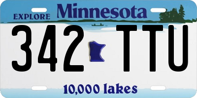 MN license plate 342TTU