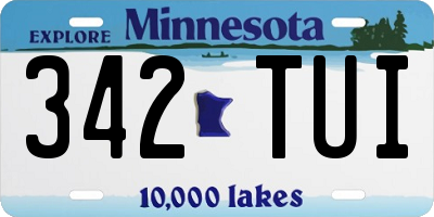 MN license plate 342TUI