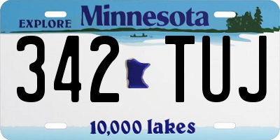 MN license plate 342TUJ