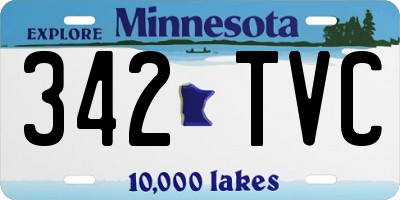 MN license plate 342TVC