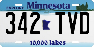 MN license plate 342TVD