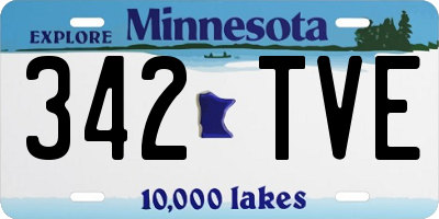 MN license plate 342TVE