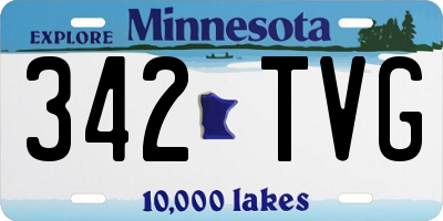 MN license plate 342TVG