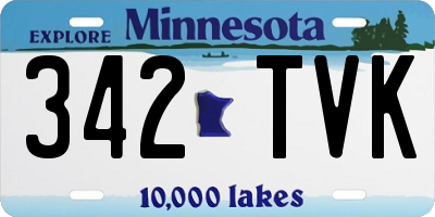 MN license plate 342TVK