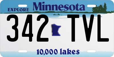 MN license plate 342TVL