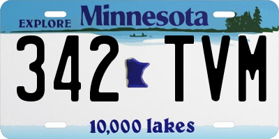 MN license plate 342TVM