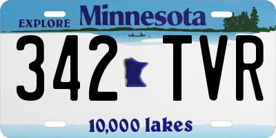 MN license plate 342TVR