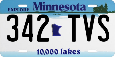 MN license plate 342TVS