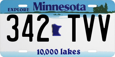 MN license plate 342TVV