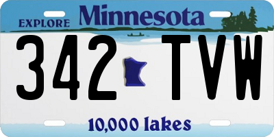 MN license plate 342TVW