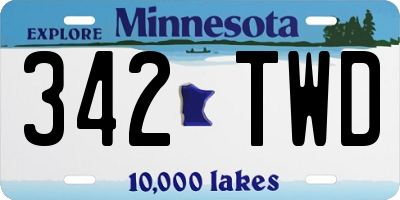 MN license plate 342TWD