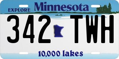 MN license plate 342TWH