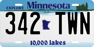 MN license plate 342TWN