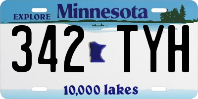 MN license plate 342TYH