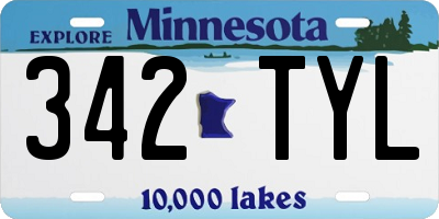 MN license plate 342TYL