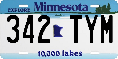 MN license plate 342TYM
