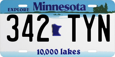 MN license plate 342TYN