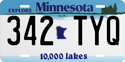 MN license plate 342TYQ