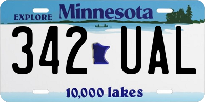 MN license plate 342UAL