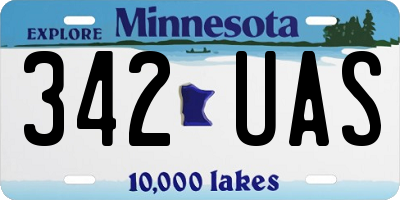 MN license plate 342UAS