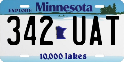 MN license plate 342UAT