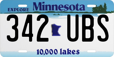 MN license plate 342UBS