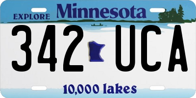MN license plate 342UCA