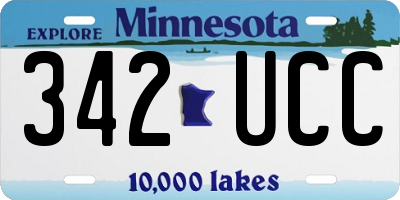 MN license plate 342UCC