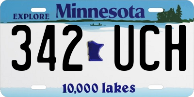 MN license plate 342UCH
