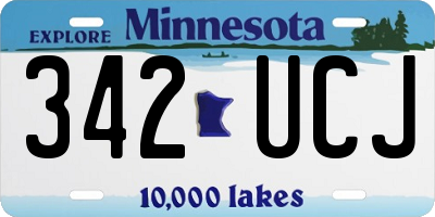 MN license plate 342UCJ