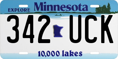 MN license plate 342UCK