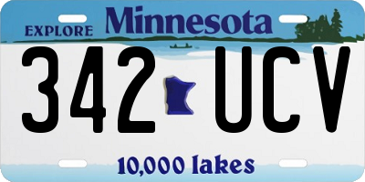 MN license plate 342UCV