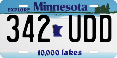 MN license plate 342UDD