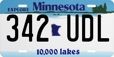 MN license plate 342UDL