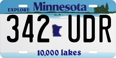 MN license plate 342UDR