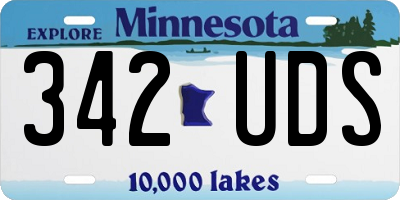 MN license plate 342UDS