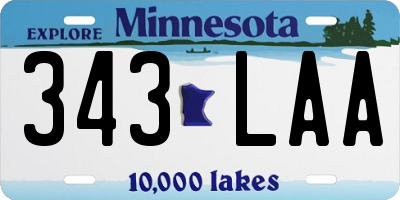 MN license plate 343LAA