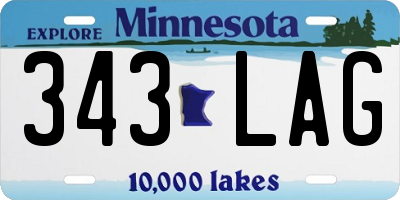 MN license plate 343LAG