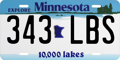 MN license plate 343LBS
