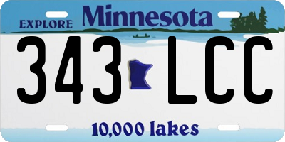 MN license plate 343LCC