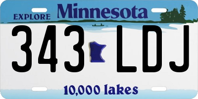 MN license plate 343LDJ